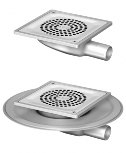 Mažo aukščio, didelio pralaidumo trapai be sifono