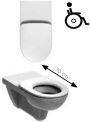 Pakabinamas WC puodas neįgaliesiems (būtinas 40 cm nuotako vamzdis montuojant pakabinamą WC puodą)