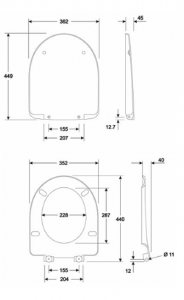 WC dangtis KOLO NOVA PRO OVAL