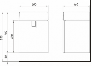 Praustuvo spintelė su durelėmis KOLO TWINS